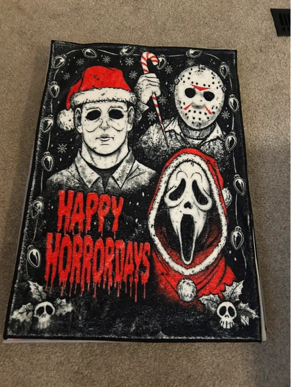 Halloween x Christmas Villains tufted rug 22”x32”